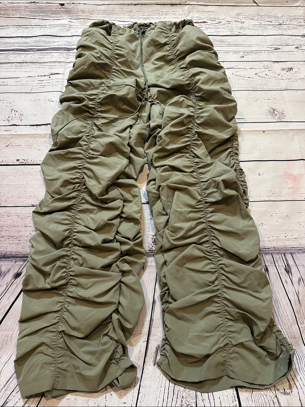 SHEIN Olive Ruched Pants